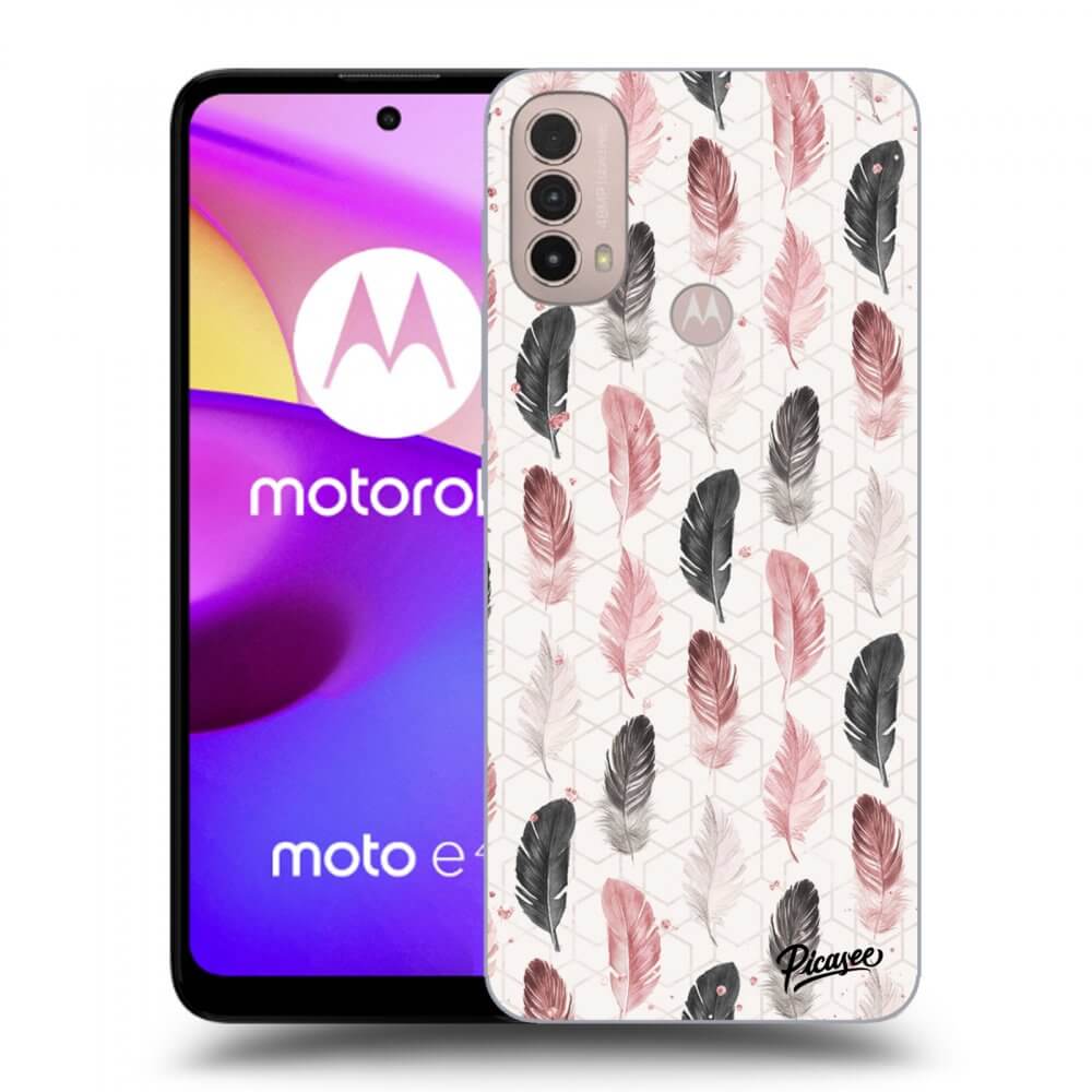 Picasee silikonový černý obal pro Motorola Moto E40 - Feather 2