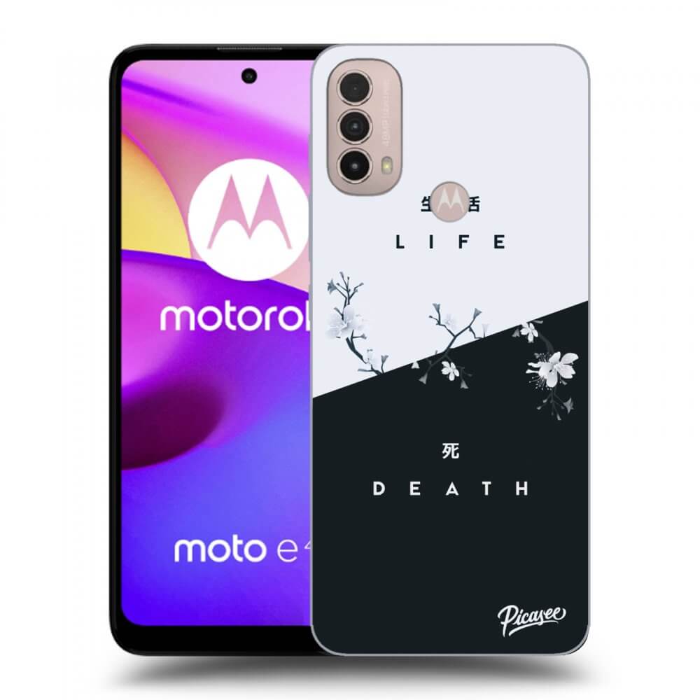 Picasee silikonový černý obal pro Motorola Moto E40 - Life - Death
