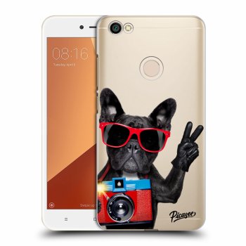 Picasee silikonový průhledný obal pro Xiaomi Redmi Note 5A Global - French Bulldog