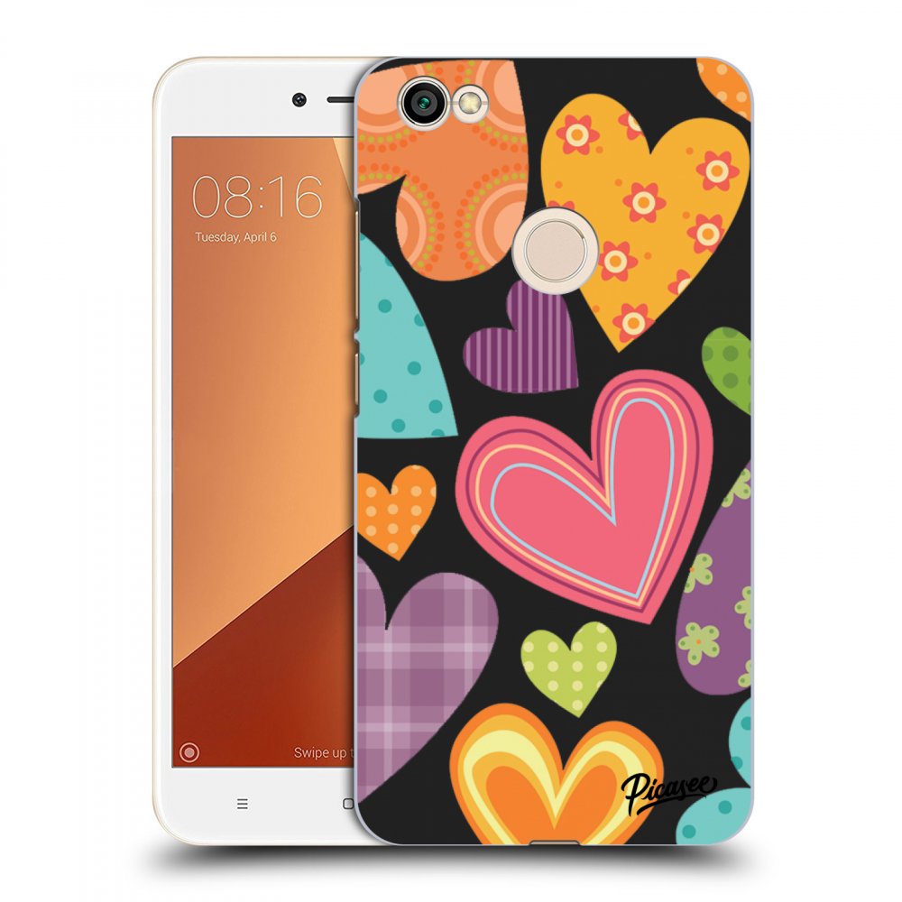Picasee plastový černý obal pro Xiaomi Redmi Note 5A Global - Colored heart