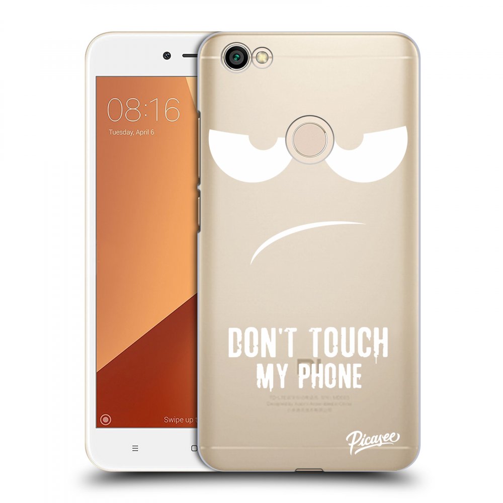Picasee plastový průhledný obal pro Xiaomi Redmi Note 5A Global - Don't Touch My Phone