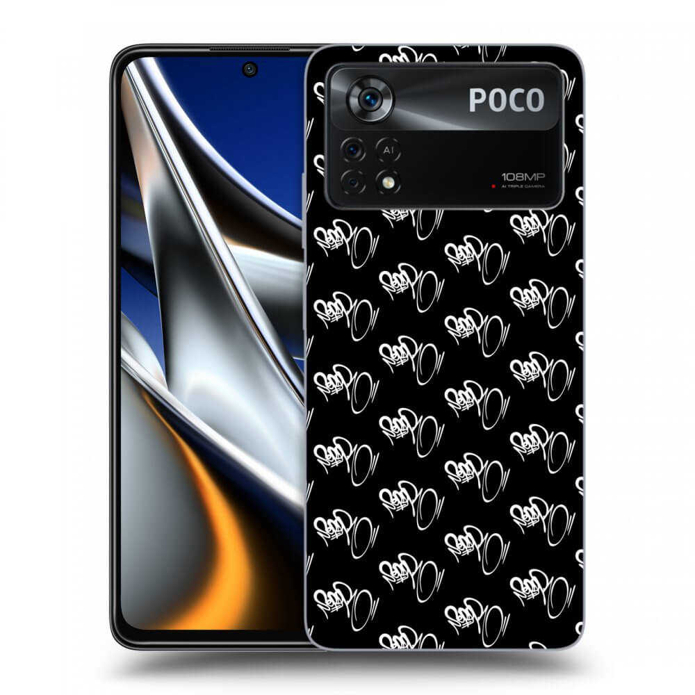 Picasee silikonový černý obal pro Xiaomi Poco M4 Pro - Separ - White On Black
