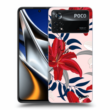 Obal pro Xiaomi Poco M4 Pro - Red Lily