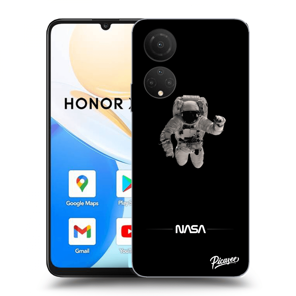 Picasee silikonový černý obal pro Honor X7 - Astronaut Minimal