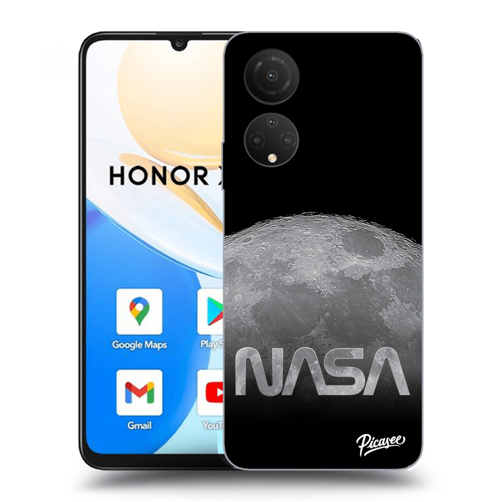 Picasee silikonový černý obal pro Honor X7 - Moon Cut