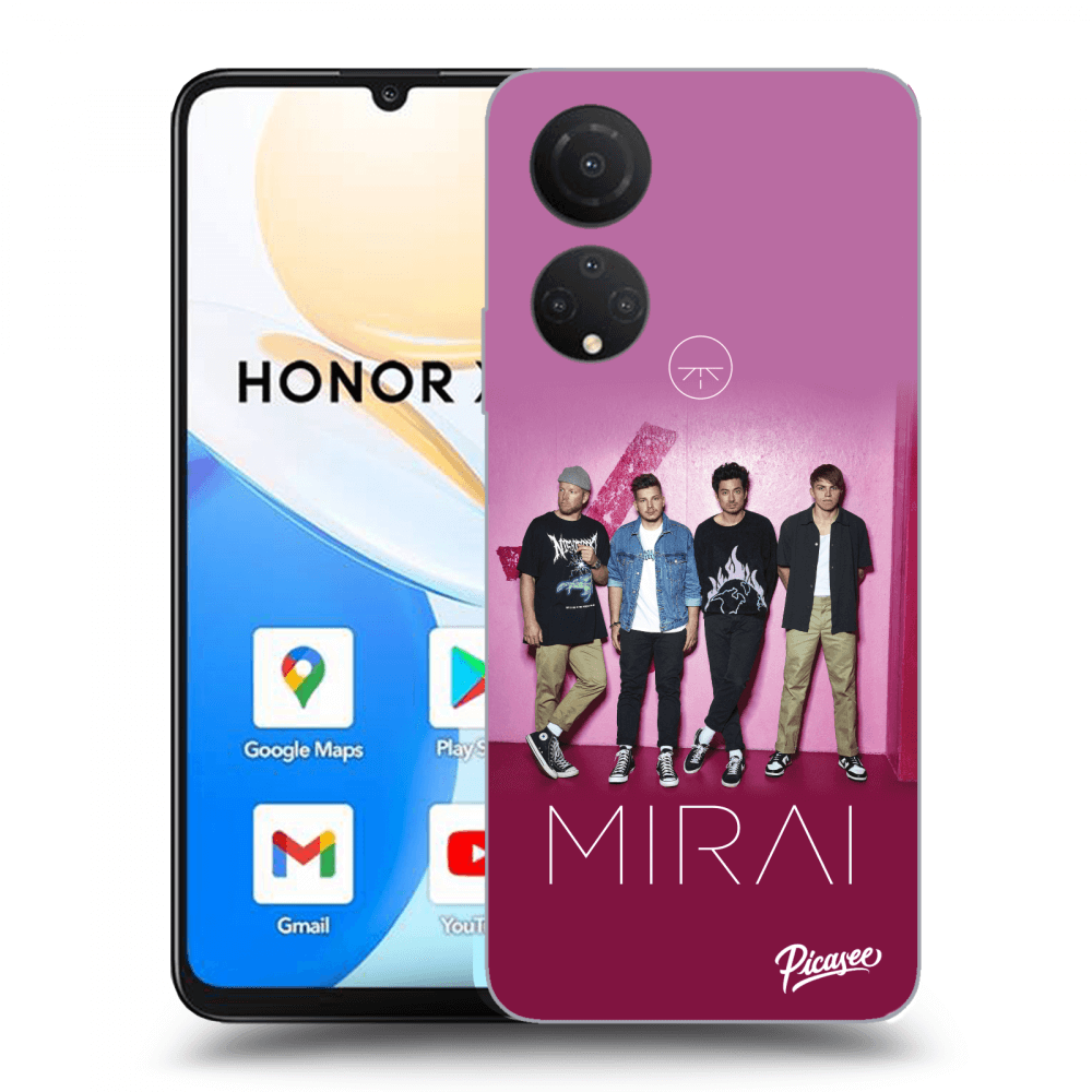 Picasee silikonový průhledný obal pro Honor X7 - Mirai - Pink