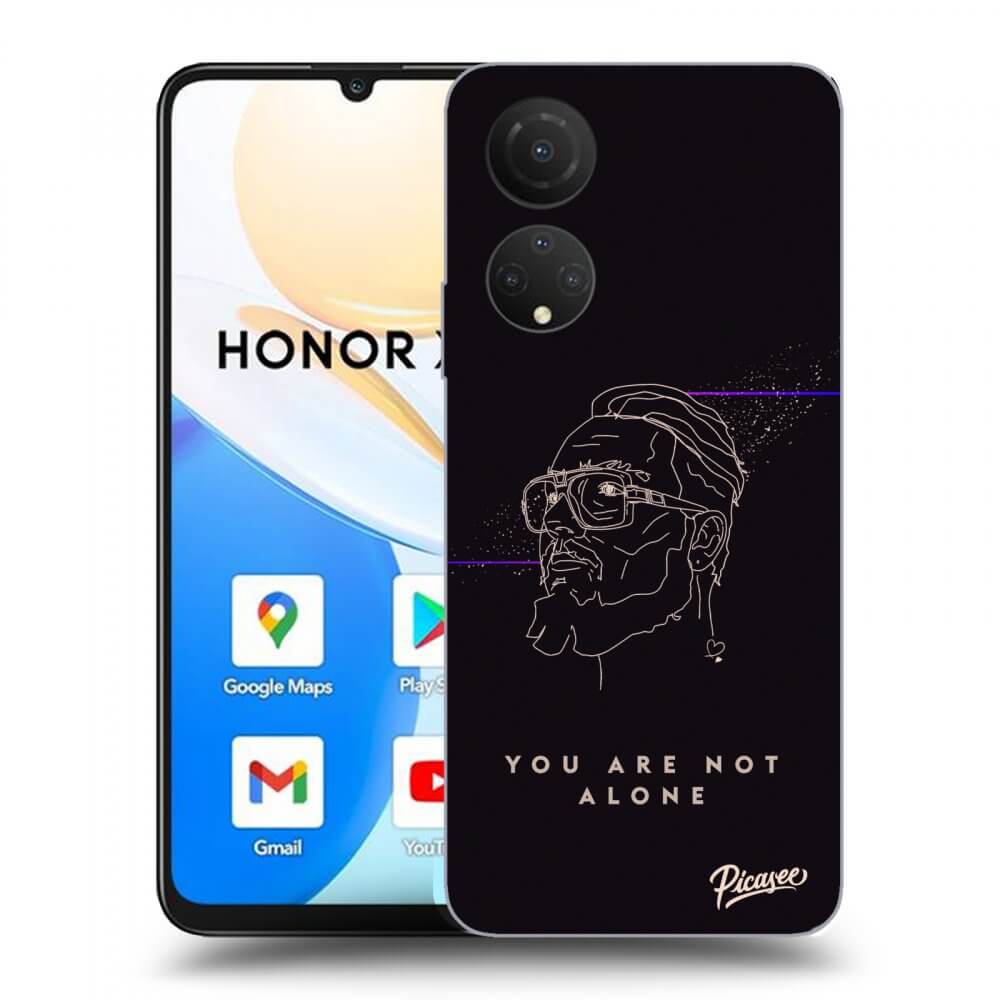 Picasee silikonový černý obal pro Honor X7 - You are not alone