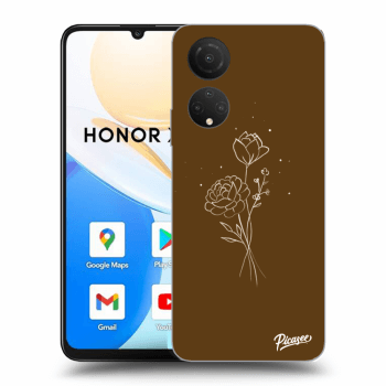 Obal pro Honor X7 - Brown flowers