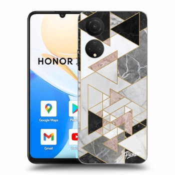 Picasee silikonový černý obal pro Honor X7 - Light geometry