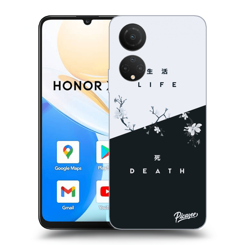 Picasee silikonový černý obal pro Honor X7 - Life - Death