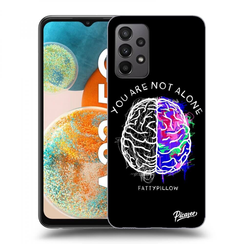 Picasee silikonový průhledný obal pro Samsung Galaxy A23 A236B 5G - Brain - White