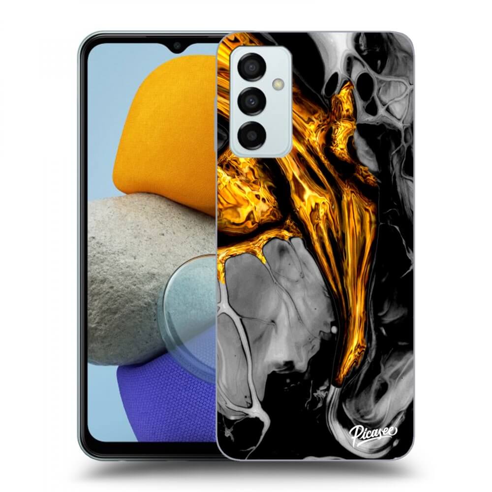Picasee silikonový průhledný obal pro Samsung Galaxy M23 5G - Black Gold