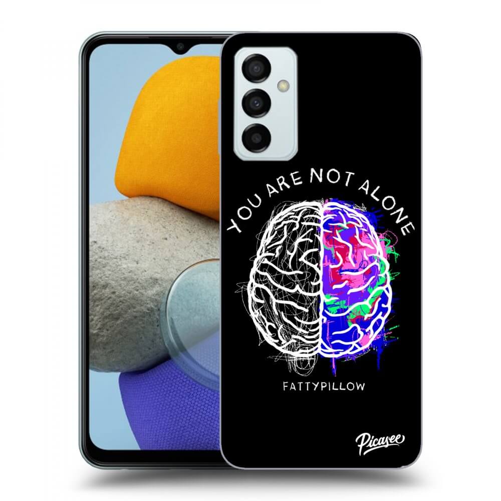 Picasee silikonový černý obal pro Samsung Galaxy M23 5G - Brain - White