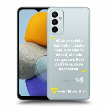 Picasee silikonový průhledný obal pro Samsung Galaxy M23 5G - Kazma - SVĚT PATŘÍ TĚM, CO SE NEPOSEROU