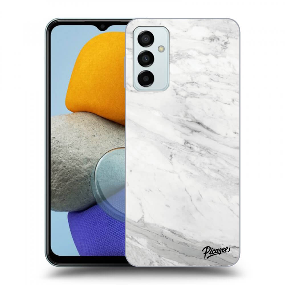 Picasee silikonový průhledný obal pro Samsung Galaxy M23 5G - White marble