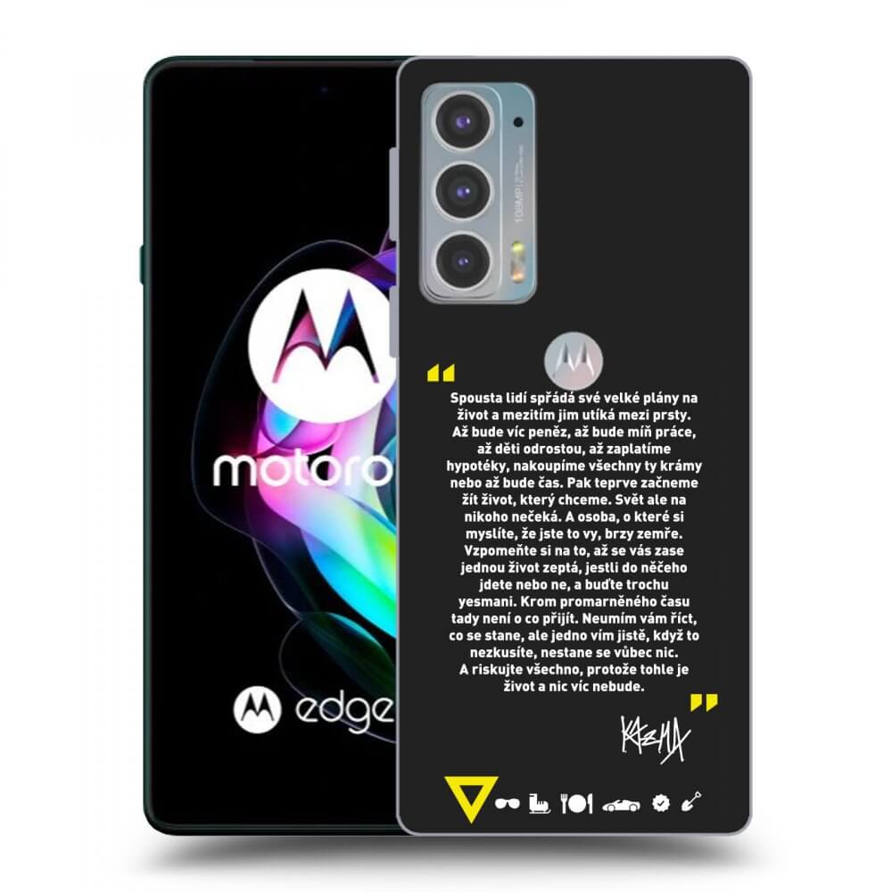 Picasee silikonový černý obal pro Motorola Edge 20 - Kazma - BUĎTE TROCHU YESMANI