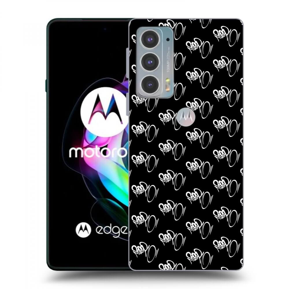 Picasee silikonový černý obal pro Motorola Edge 20 - Separ - White On Black