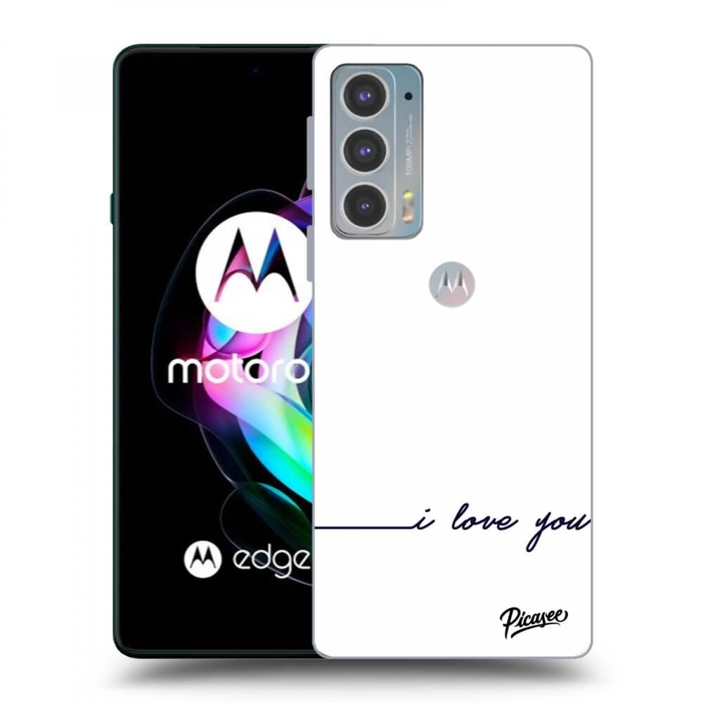 Picasee silikonový průhledný obal pro Motorola Edge 20 - I love you