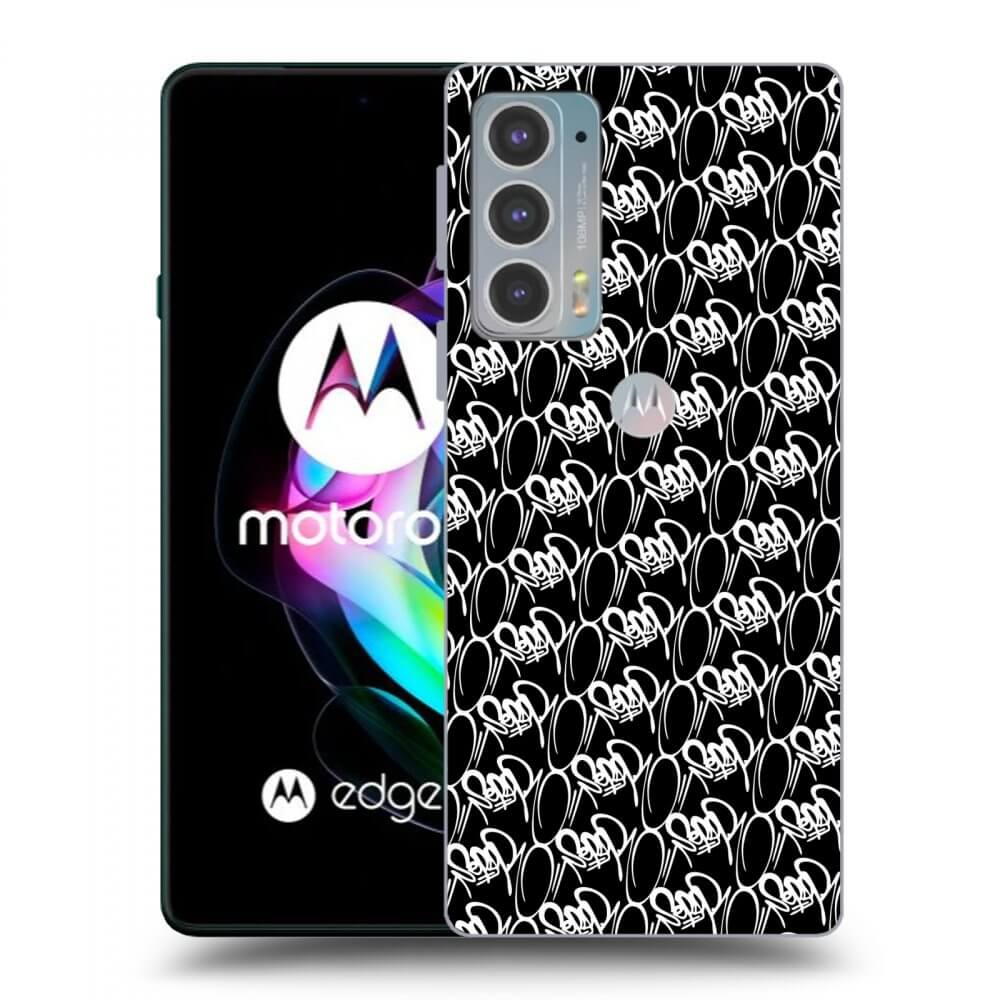 Picasee silikonový černý obal pro Motorola Edge 20 - Separ - White On Black 2