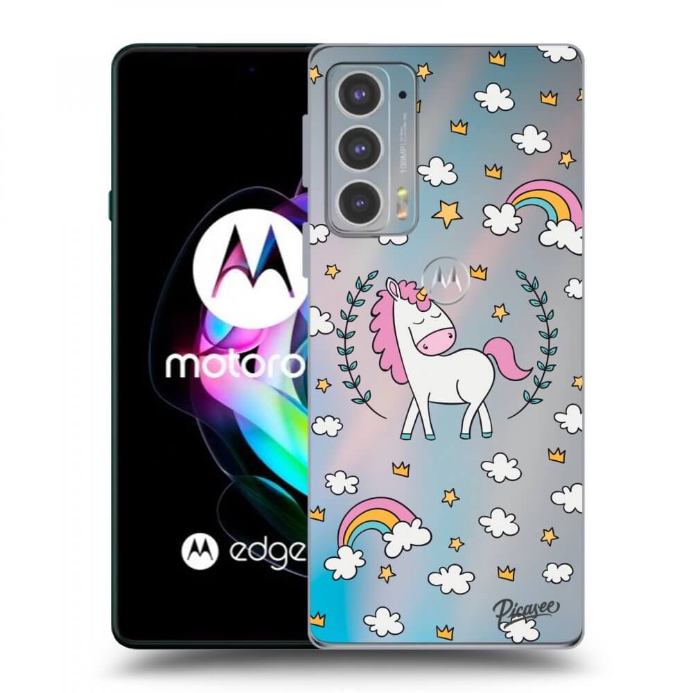 Picasee silikonový průhledný obal pro Motorola Edge 20 - Unicorn star heaven
