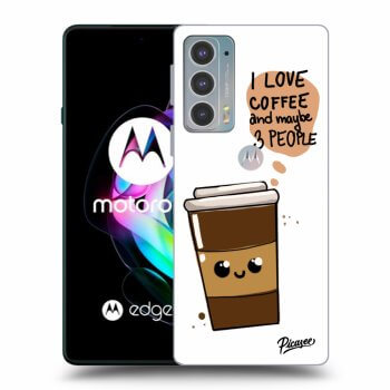 Picasee silikonový černý obal pro Motorola Edge 20 - Cute coffee