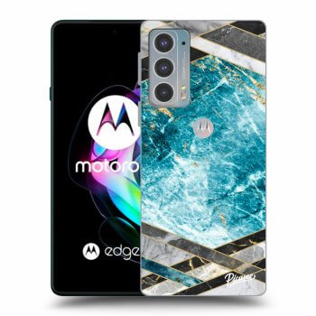 Obal pro Motorola Edge 20 - Blue geometry