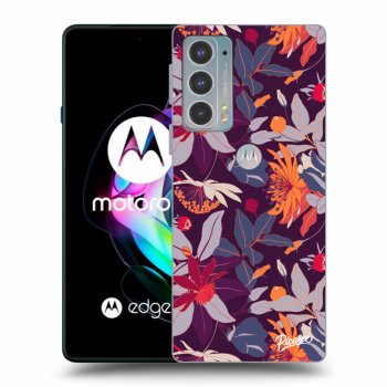 Obal pro Motorola Edge 20 - Purple Leaf