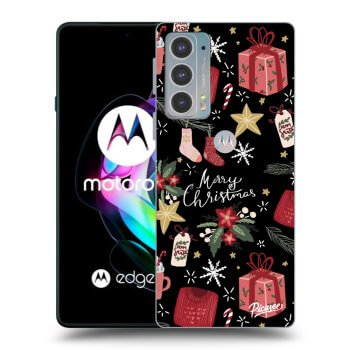 Picasee silikonový černý obal pro Motorola Edge 20 - Christmas