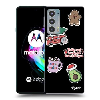 Obal pro Motorola Edge 20 - Christmas Stickers