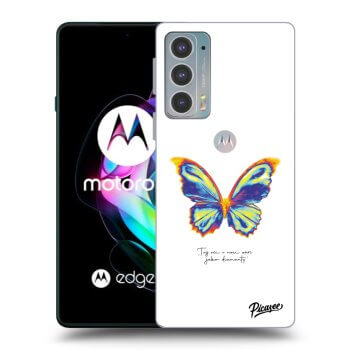 Picasee silikonový černý obal pro Motorola Edge 20 - Diamanty White