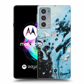 Picasee silikonový černý obal pro Motorola Edge 20 - Organic blue