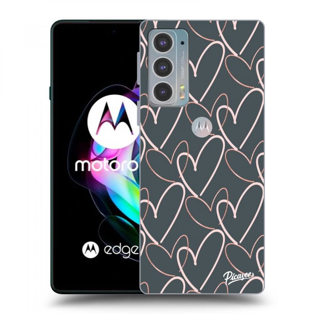 Picasee silikonový průhledný obal pro Motorola Edge 20 - Lots of love