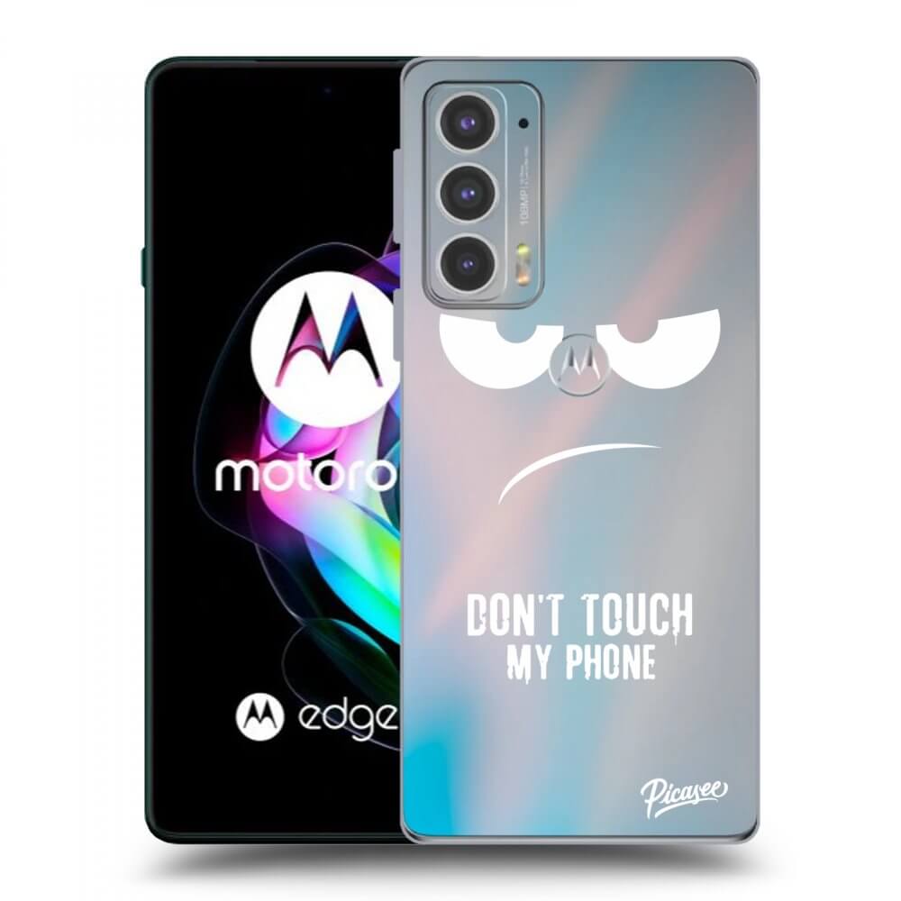 Picasee silikonový průhledný obal pro Motorola Edge 20 - Don't Touch My Phone