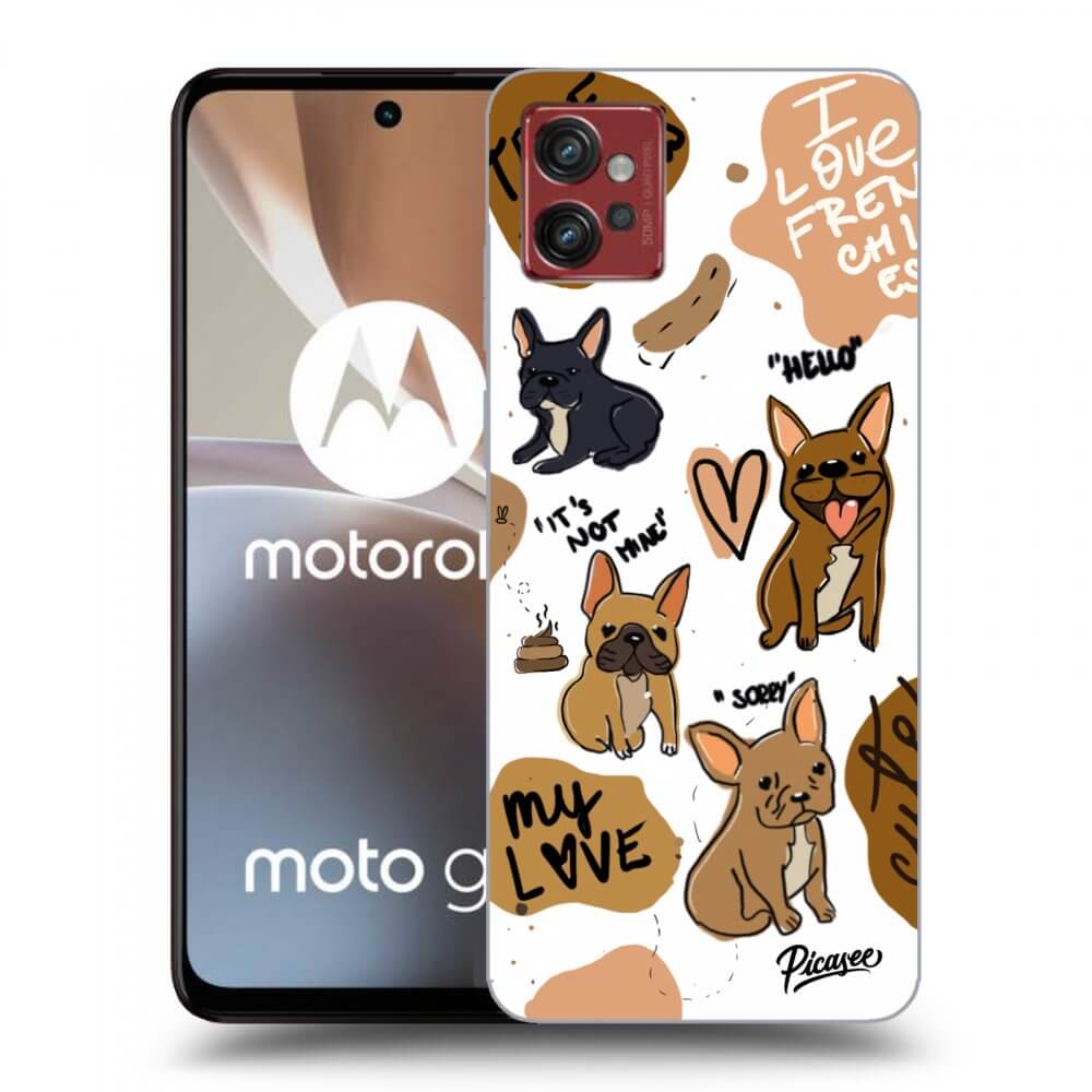 Picasee silikonový průhledný obal pro Motorola Moto G32 - Frenchies