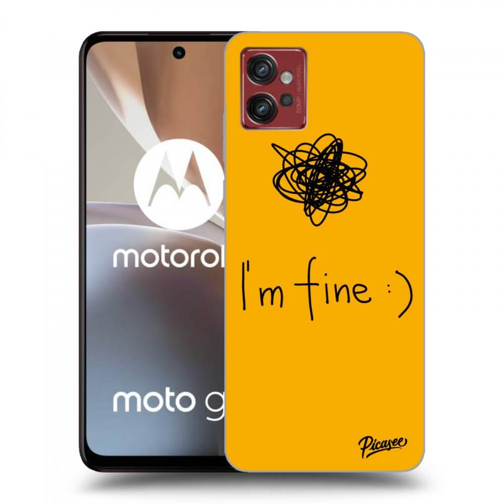 Picasee silikonový černý obal pro Motorola Moto G32 - I am fine