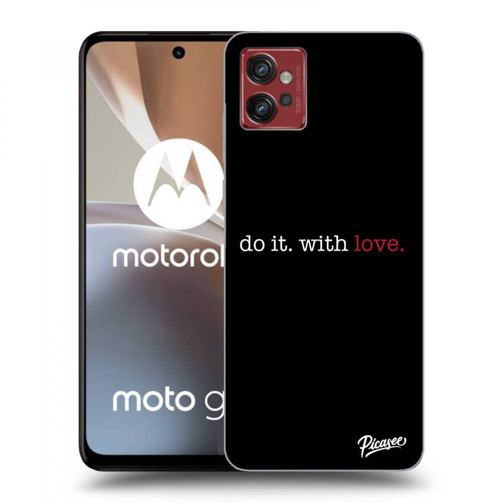 Picasee silikonový černý obal pro Motorola Moto G32 - Do it. With love.