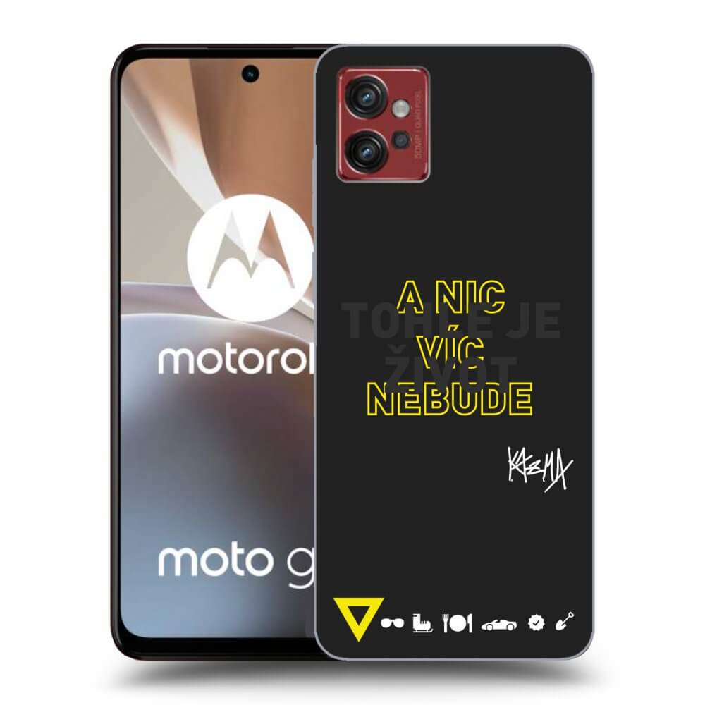 Picasee silikonový černý obal pro Motorola Moto G32 - Kazma - TOHLE JE ŽIVOT A NIC VÍC NEBUDE