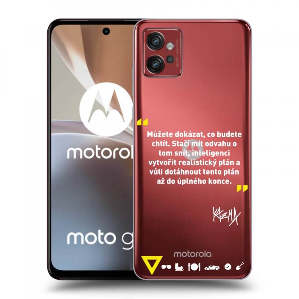 Picasee silikonový průhledný obal pro Motorola Moto G32 - Kazma - MŮŽETE DOKÁZAT, CO BUDETE CHTÍT