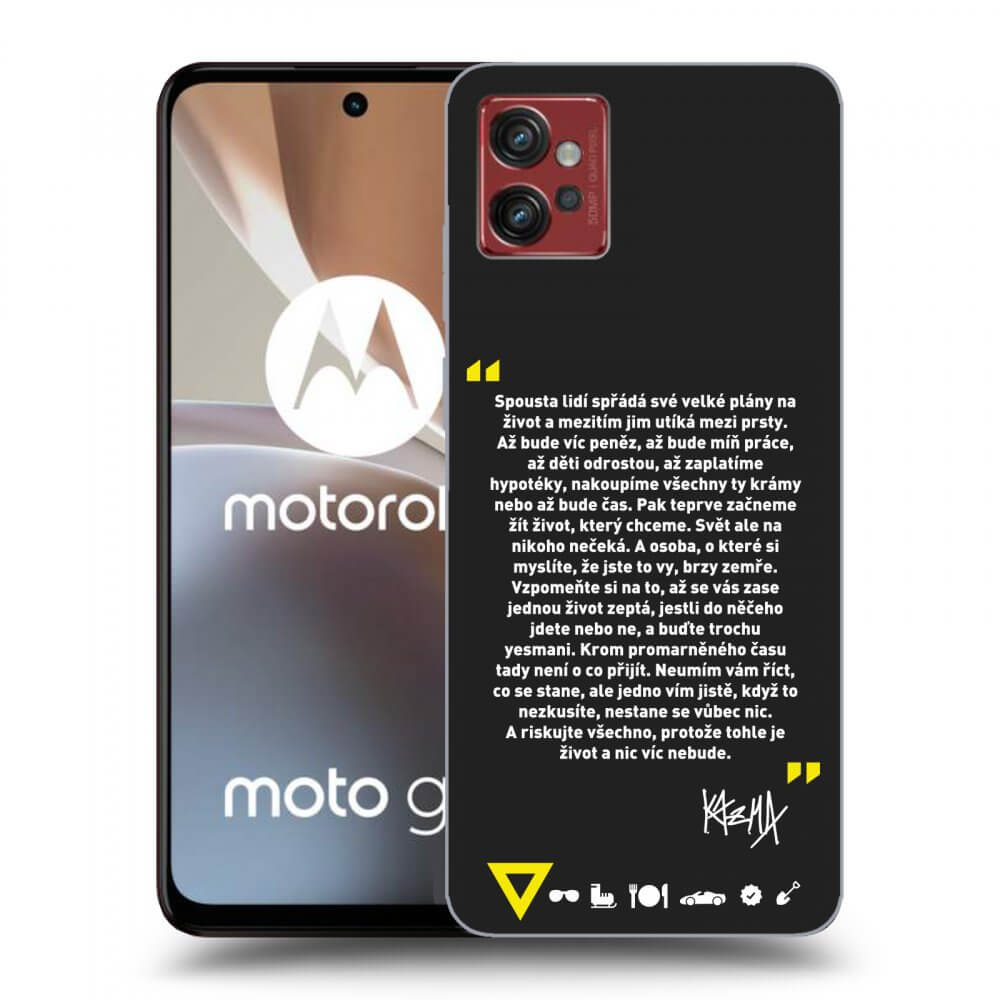 Picasee silikonový černý obal pro Motorola Moto G32 - Kazma - BUĎTE TROCHU YESMANI