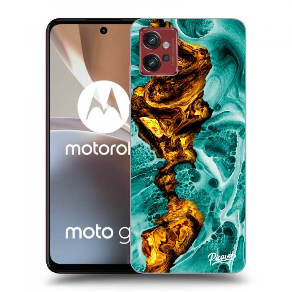 Picasee silikonový černý obal pro Motorola Moto G32 - Goldsky