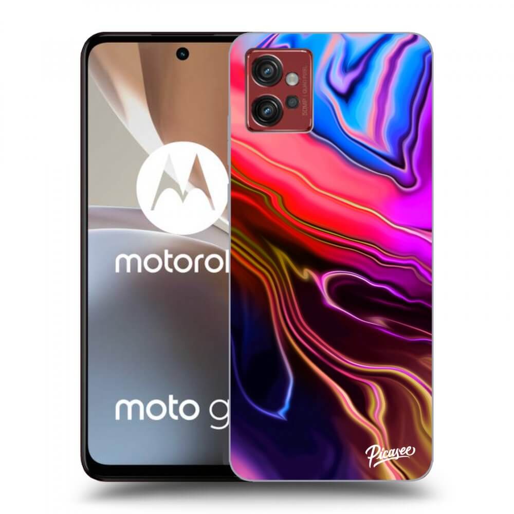Picasee silikonový černý obal pro Motorola Moto G32 - Electric