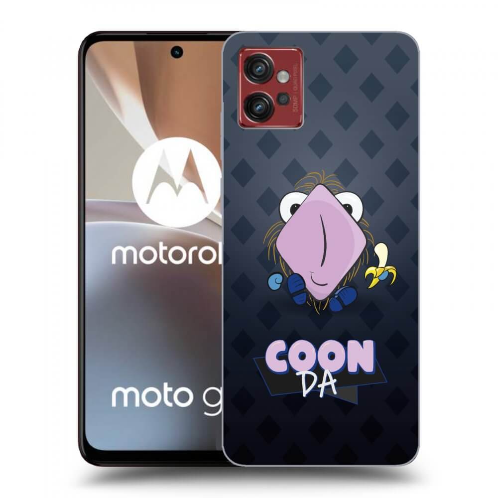 Picasee silikonový černý obal pro Motorola Moto G32 - COONDA chlupatka - tmavá