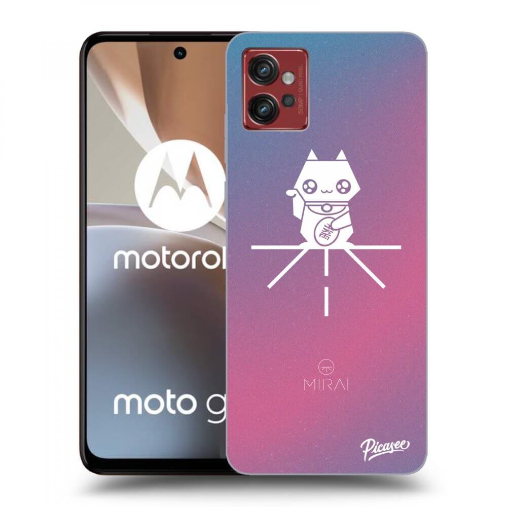 Picasee silikonový černý obal pro Motorola Moto G32 - Mirai - Maneki Neko