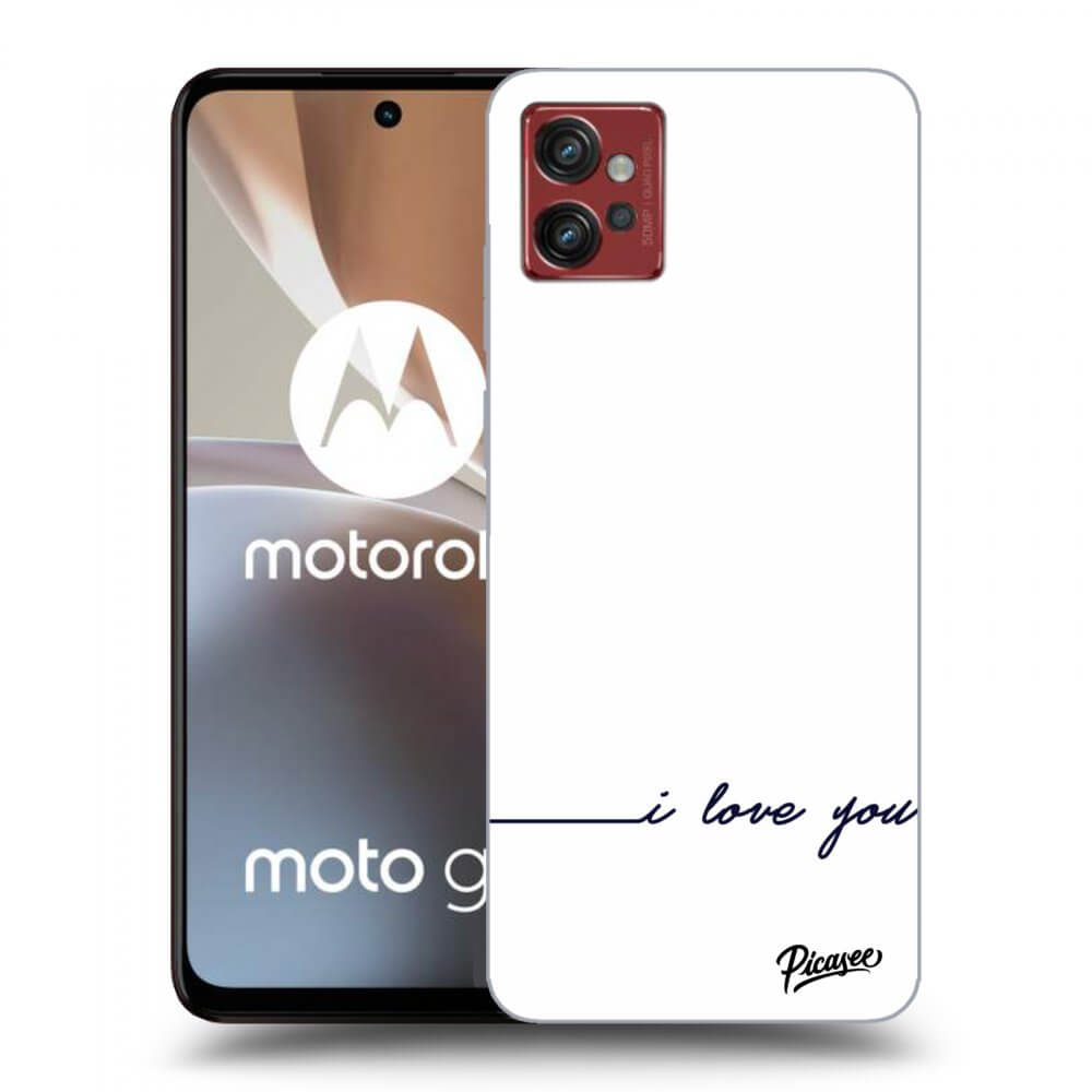 Picasee silikonový černý obal pro Motorola Moto G32 - I love you