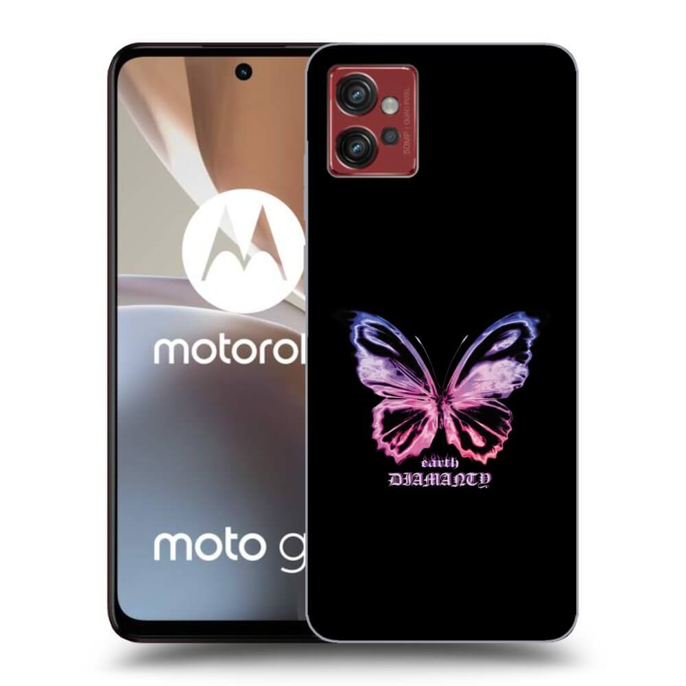 Picasee silikonový průhledný obal pro Motorola Moto G32 - Diamanty Purple