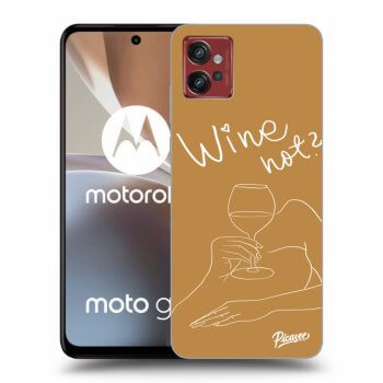Picasee silikonový černý obal pro Motorola Moto G32 - Wine not