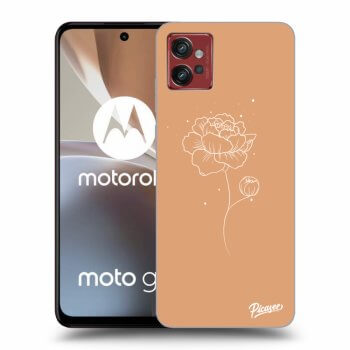 Picasee silikonový černý obal pro Motorola Moto G32 - Peonies