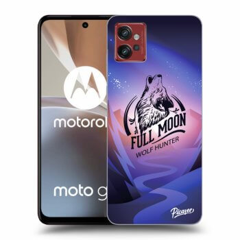 Picasee silikonový černý obal pro Motorola Moto G32 - Wolf
