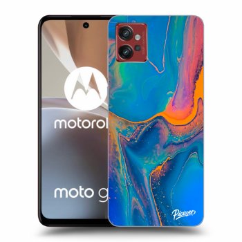 Picasee silikonový černý obal pro Motorola Moto G32 - Rainbow