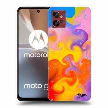 Picasee silikonový černý obal pro Motorola Moto G32 - Bubbles